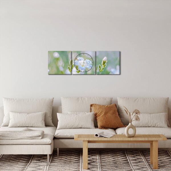 Kép - Finom virágok (órával) (90x30 cm)