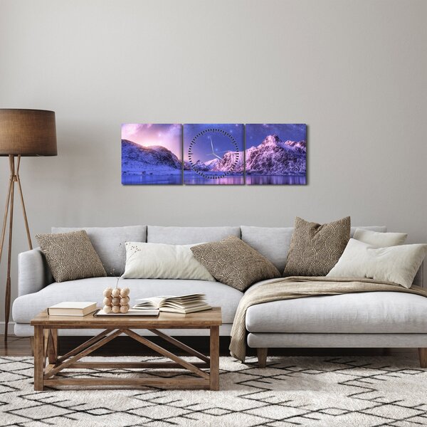 Kép - Sarkvidéki táj (órával) (90x30 cm)
