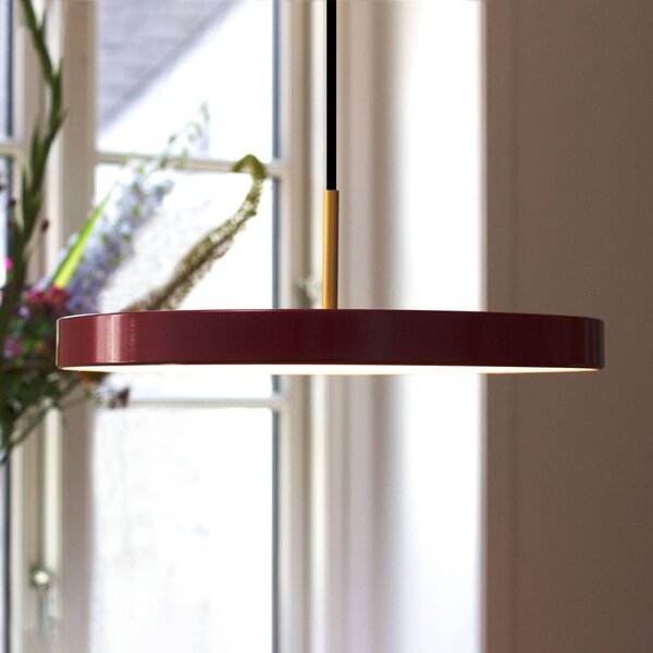 UMAGE Asteria medium LED függő lámpa s.réz piros, dimmelhető, Piros, Nappali / Étkező, Alumínium, Dizájn