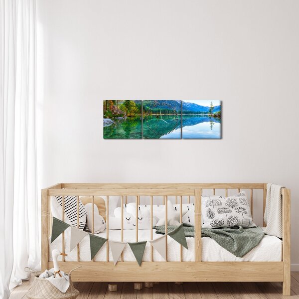 Kép - Hintersee-tó (órával) (90x30 cm)
