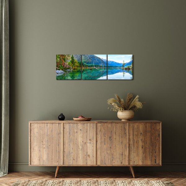 Kép - Hintersee-tó (órával) (90x30 cm)