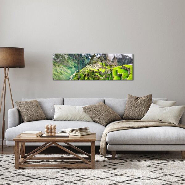 Kép - Machu Picchu (órával) (90x30 cm)