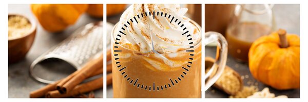 Kép - Tök latté (órával) (90x30 cm)