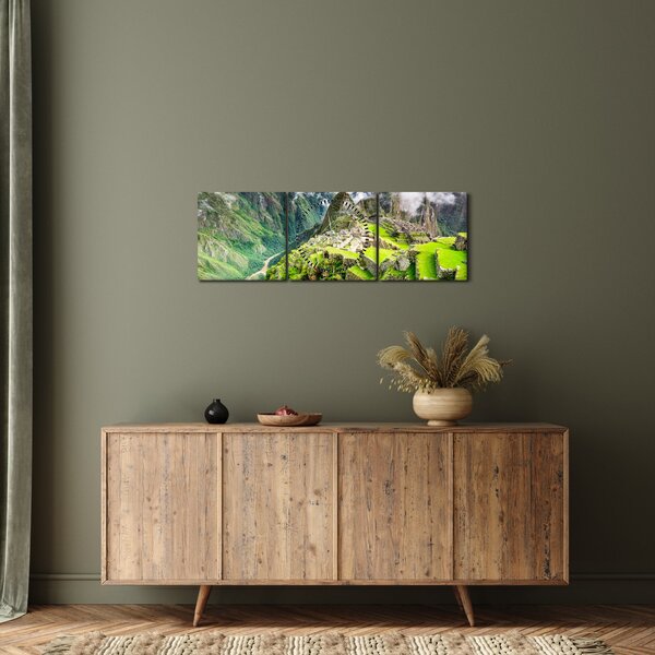 Kép - Machu Picchu (órával) (90x30 cm)