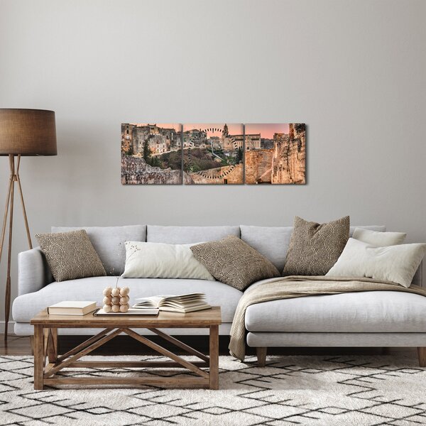 Kép - Gravina, Puglia, Olaszország (órával) (90x30 cm)