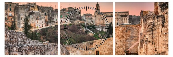 Kép - Gravina, Puglia, Olaszország (órával) (90x30 cm)