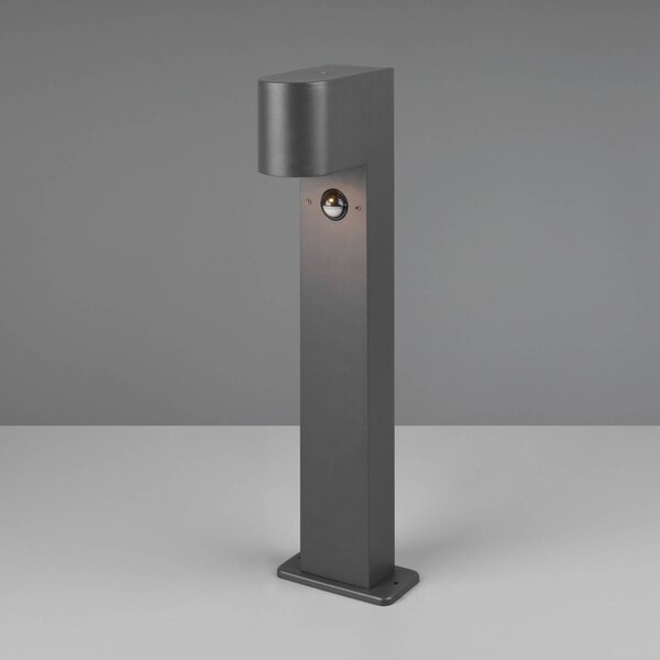 Trio Lighting Roya talapzati világítás, mozgásérzékelő, antracit, dimmelhető, Fekete, Alumínium, Modern