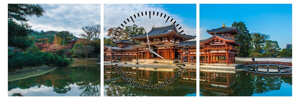 Kép - Byodo-in templom, Japán (órával) (90x30 cm)