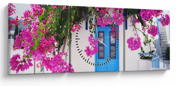 Kép - Hagyományos görög ház (órával) (90x30 cm)