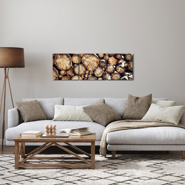 Kép - Fa a hóban (órával) (90x30 cm)
