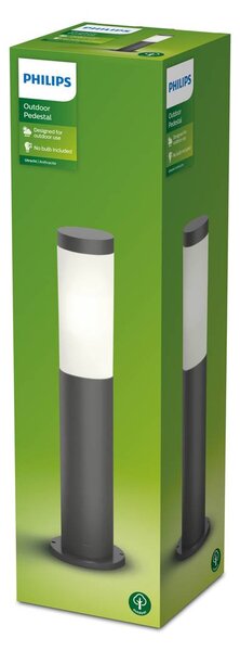 Philips Utrecht talapzati világítás E27 antracit, dimmelhető, Fekete, Rozsdamentes acél