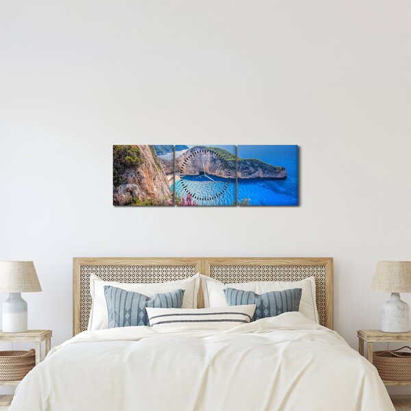 Kép - Navagio strand, Görögország (órával) (90x30 cm)