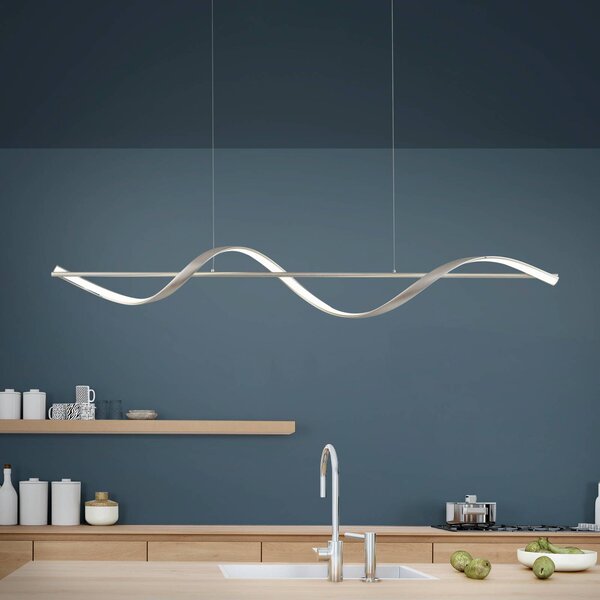 Q-Smart-Home Paul Neuhaus Q-Swing LED lógó világítás, acél, dimmelhető, Alu / szürke / cink, Nappali / Étkező, Alumínium, Modern