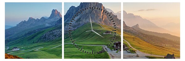 Kép - Dolomitok (órával) (90x30 cm)
