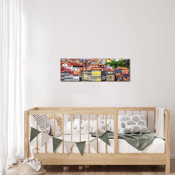 Kép - Ribeira, Portugália (órával) (90x30 cm)