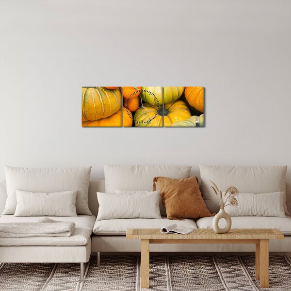 Kép - Őszi sütőtök (órával) (90x30 cm)