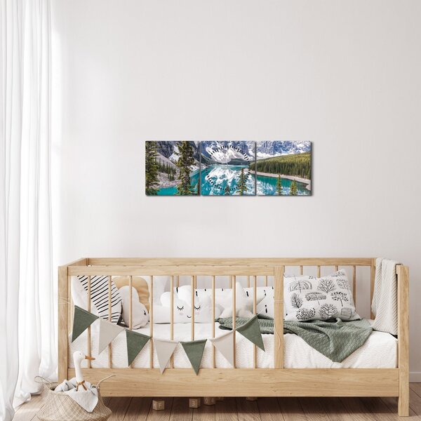 Kép - Banff Nemzeti Park (órával) (90x30 cm)