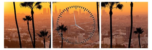 Kép - Los Angeles panorámája (órával) (90x30 cm)