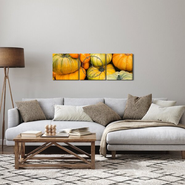 Kép - Őszi sütőtök (órával) (90x30 cm)