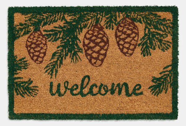 Sinsay - Welcome feliratú lábtörlő tobozokkal - többszínű