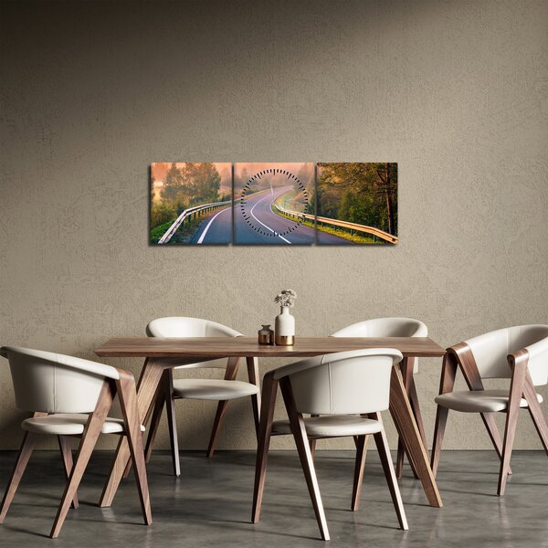 Kép - Az utazás napfelkeltekor (órával) (90x30 cm)