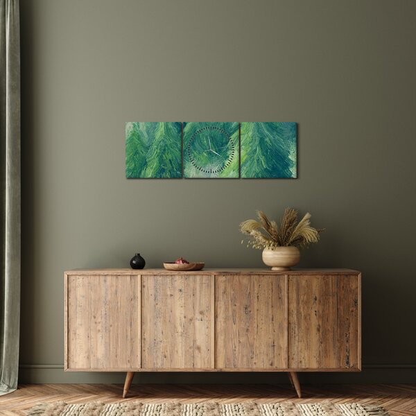Kép - Festett tűlevelűek (órával) (90x30 cm)