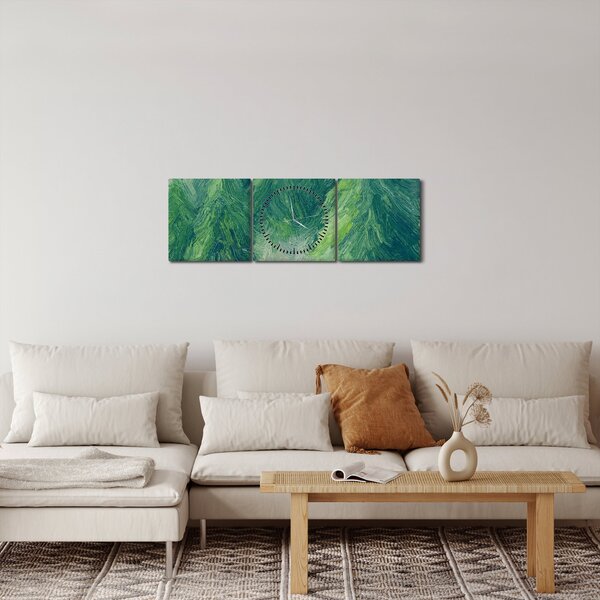 Kép - Festett tűlevelűek (órával) (90x30 cm)