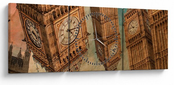 Kép - Big Ben, London (órával) (90x30 cm)