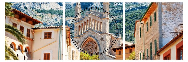 Kép - Sóller, Mallorca (órával) (90x30 cm)