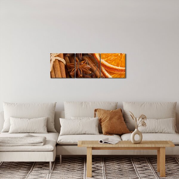 Kép - Illatos fűszerek (órával) (90x30 cm)