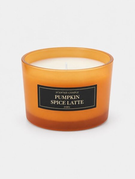 Sinsay - Illatgyertya három kanóccal Pumpkin Spice Latte - mandarinsárga