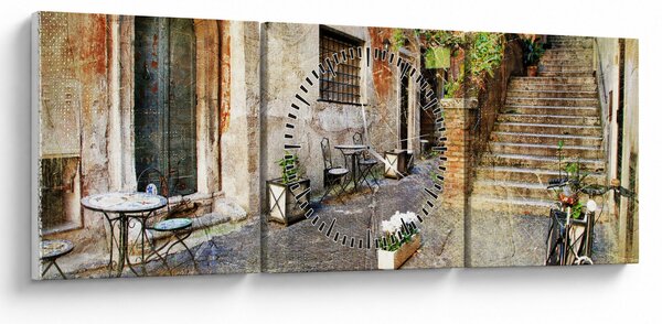 Kép - Róma régi utcái (órával) (90x30 cm)