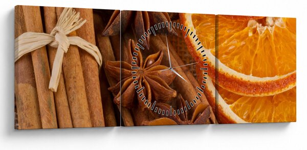 Kép - Illatos fűszerek (órával) (90x30 cm)