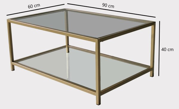 Hanah Home Coffee Table Gold Astro