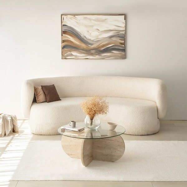 Hanah Home Travertine Bubble dohányzóasztal - átlátszó