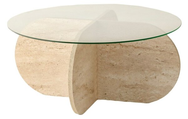 Hanah Home Travertine Bubble dohányzóasztal - átlátszó