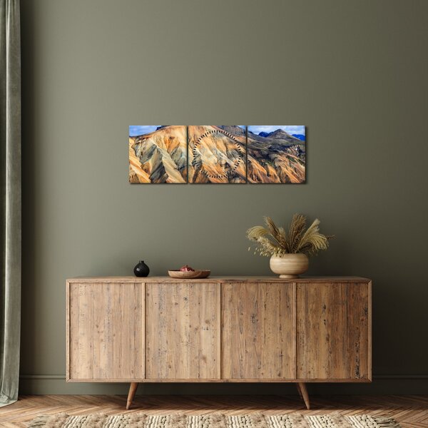 Kép - Landmannalaugar (órával) (90x30 cm)