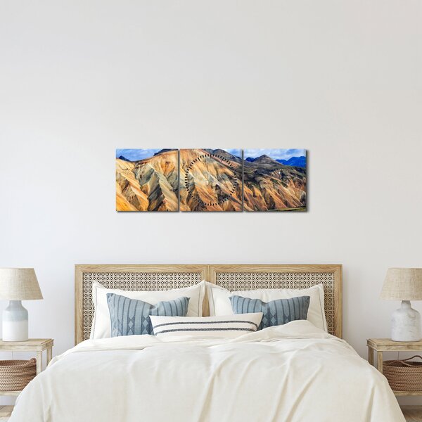 Kép - Landmannalaugar (órával) (90x30 cm)