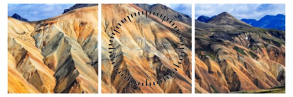 Kép - Landmannalaugar (órával) (90x30 cm)