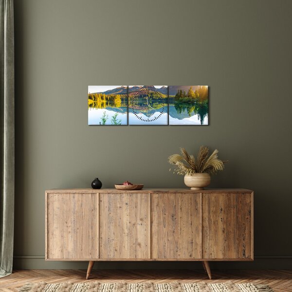 Kép - Tó (órával) (90x30 cm)