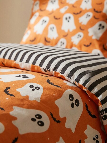 Sinsay - Halloween mintás ágynemű szett - narancs