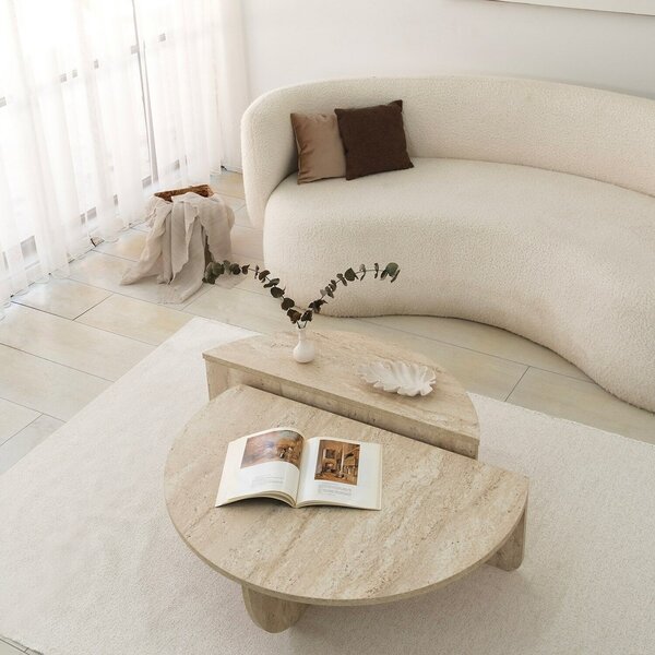 Hanah Home Travertin Pódium Dohányzóasztal