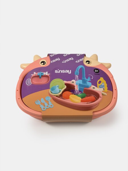 Sinsay - Elektromos játék mosogató kiegészítőkkel - rózsaszín