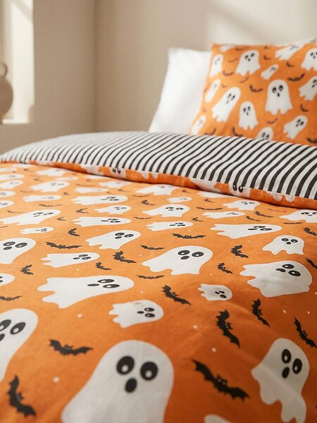Sinsay - Halloween mintás ágynemű szett - narancs