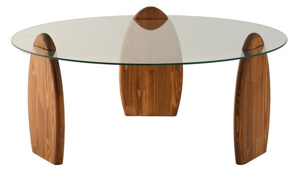 Hanah Home dohányzóasztal Chesnut Transparent Surf - Chesnut, Átlátszó