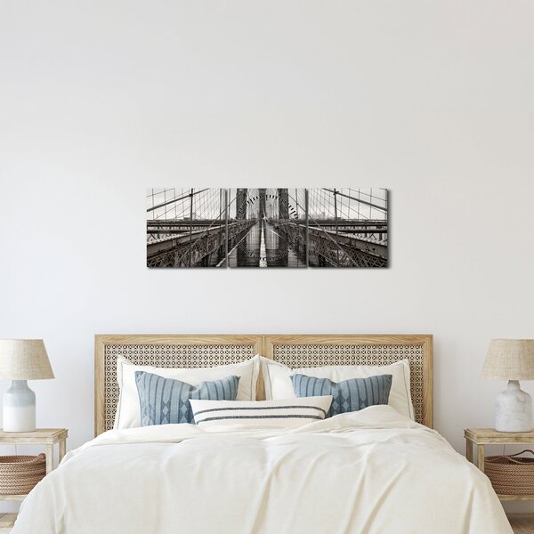 Kép - Brooklyn híd (órával) (90x30 cm)