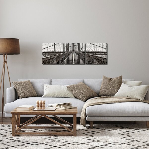 Kép - Brooklyn híd (órával) (90x30 cm)