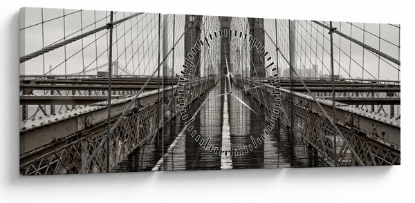 Kép - Brooklyn híd (órával) (90x30 cm)