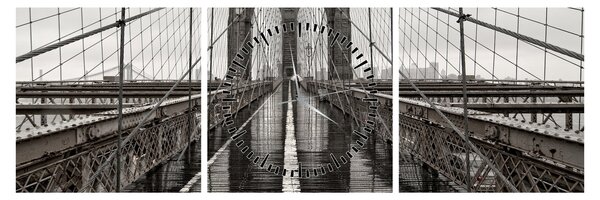 Kép - Brooklyn híd (órával) (90x30 cm)