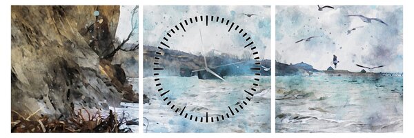 Kép - Zátony, akvarell (órával) (90x30 cm)